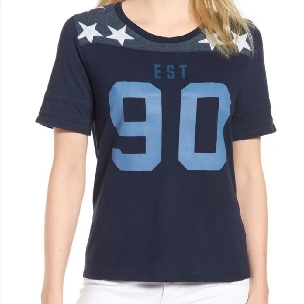 Lucky Brand Star 90 Football Tee